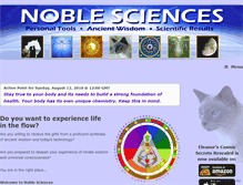 Tablet Screenshot of noblesciences.com
